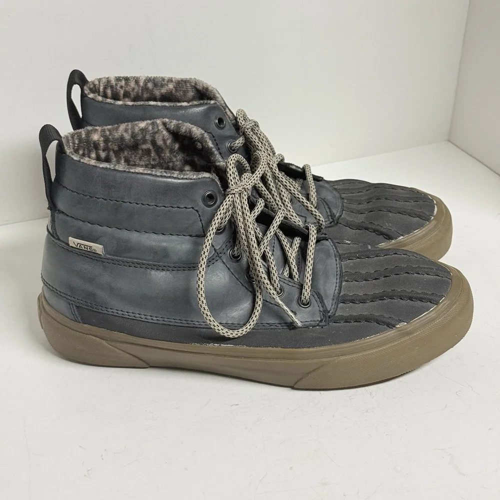 Vans Sk8 Hi Del Pato MTE Duck Boots Mens 7 Womens 8.5 Weather Resistant Black